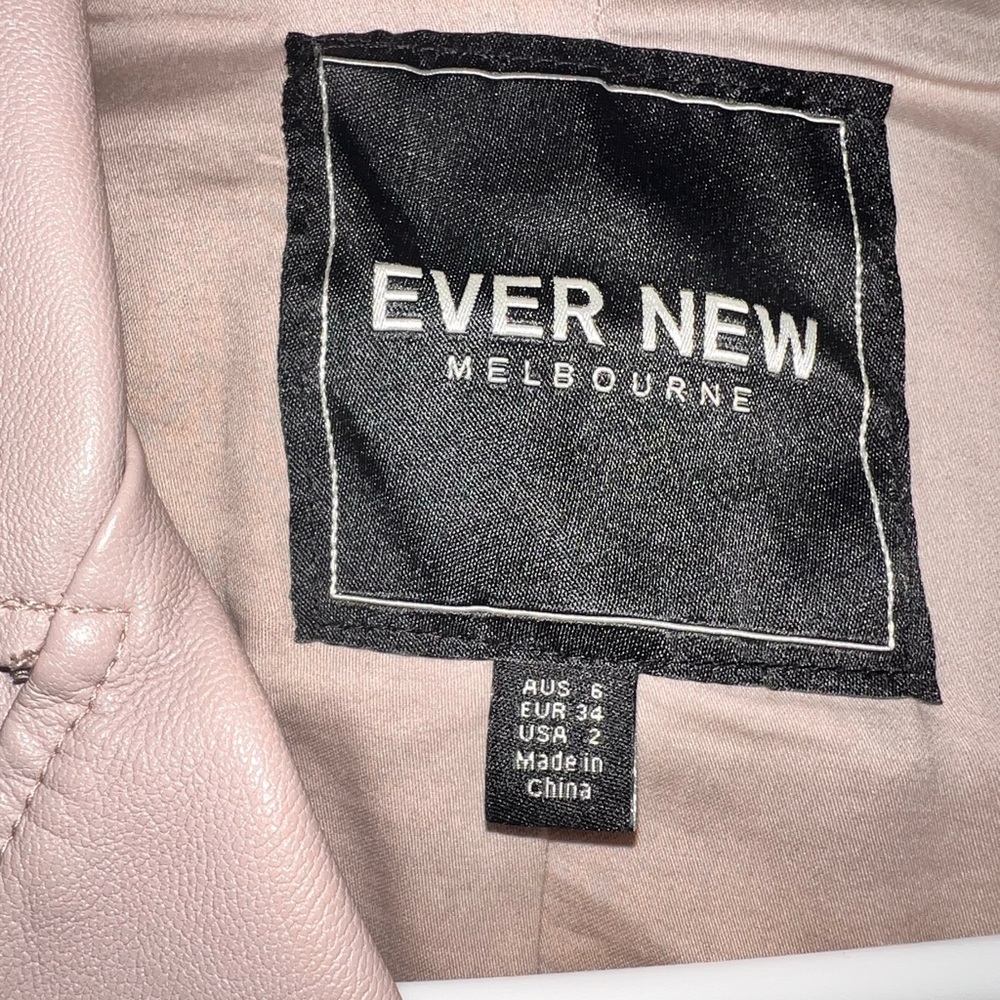 Women's ever new Elegant Cream Leather Jacket - Picture 4 of 4